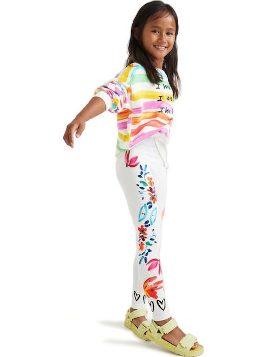 Kids Legging Long White Mouse
