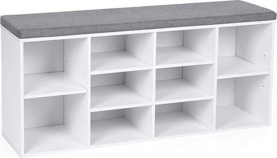 Mobilier de Intrare cu Dulap pentru Pantofi & Bancă Alb 104x30x48buc