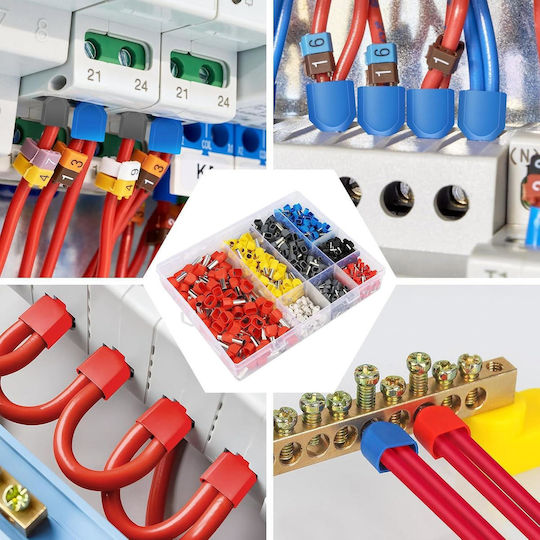 Set Terminale Duble Pin Onuvio 750 Bucăți Dublu Feroane Te 0.5–10mm² Awg 22–8 Sertizare Cabluri Electrice Organizator Inclus
