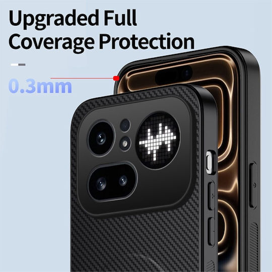 Wanlonfeng Rückseitencover Kunststoff Grau für Nothing Phone 4a Pro