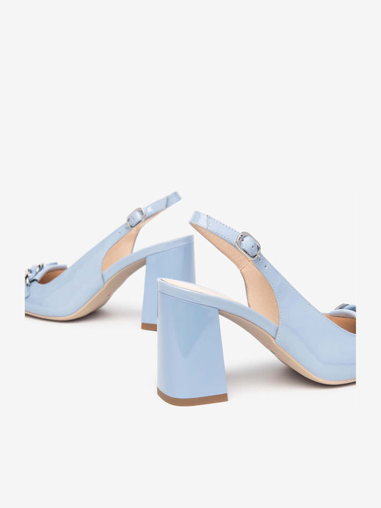 Lackleder Pumps Hellblaue