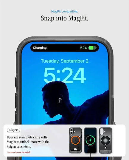 Spigen Ultra Hybrid Magfit Classic Back Cover Σιλικόνης Μαύρο (iPhone 17)