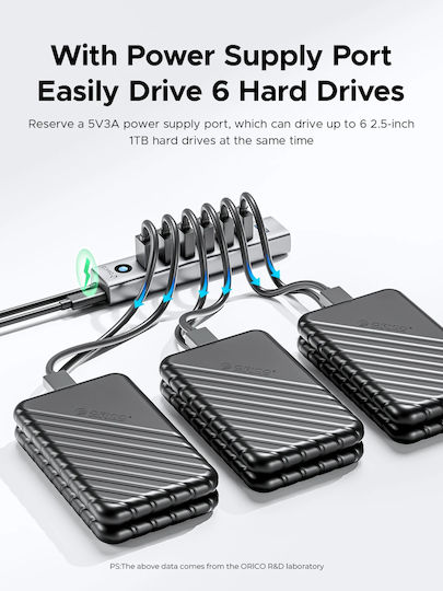 Orico Хъб 7 Порта USB 3.0 с USB-C Връзка