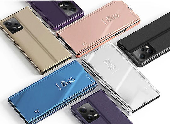 Klare Ansicht Hülle Xiaomi Redmi Note 12 5G Poco X5 5G Flip Cover Rosa Rosa