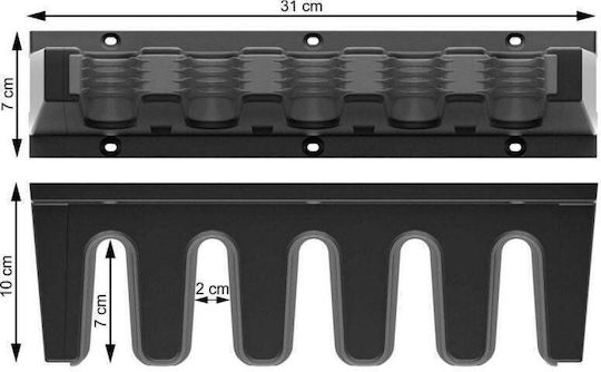 Hanger Shelf Tool Organizer Multiholder 30 Kistenberg Black