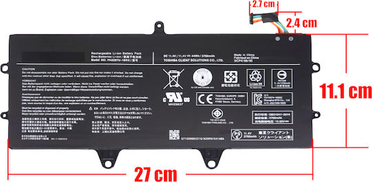 11.4v Съвместима Батерия за Toshiba Portege Toshiba Portege X20w X20w-d X20w-e с 3760mAh
