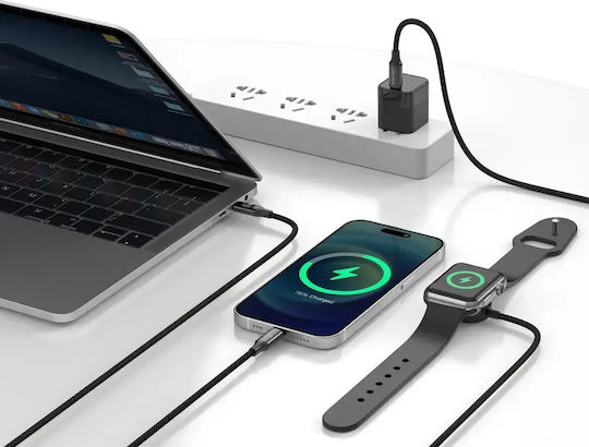 Jellico Mehrere Anschlusskabel B25 3in1 Apple Watch 3.1a 1,2 m Schwarzes