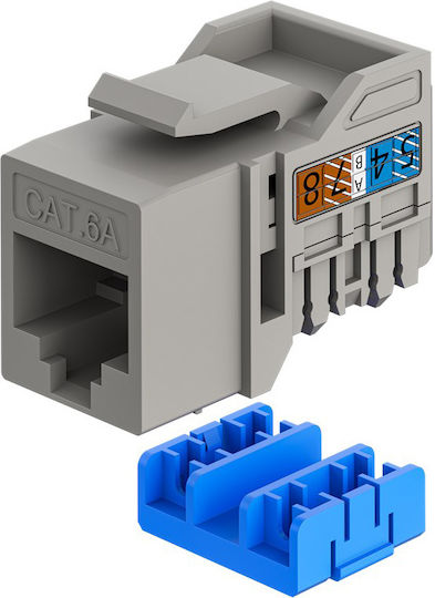 Keystone Module RJ45 77951 Cat 6a UTP Slim & Short Toolfree Grey DM131154