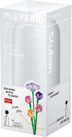 Sluban Building Blocks Pleyerid Peony For 10+ Years 187 Pieces