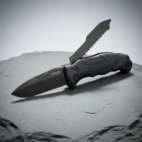Walther Pro Survival Folder Pocket Knife Survival Black
