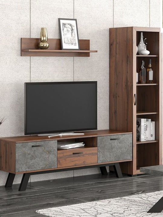 Living Room TV Unit Honey from Solid Wood No 61
