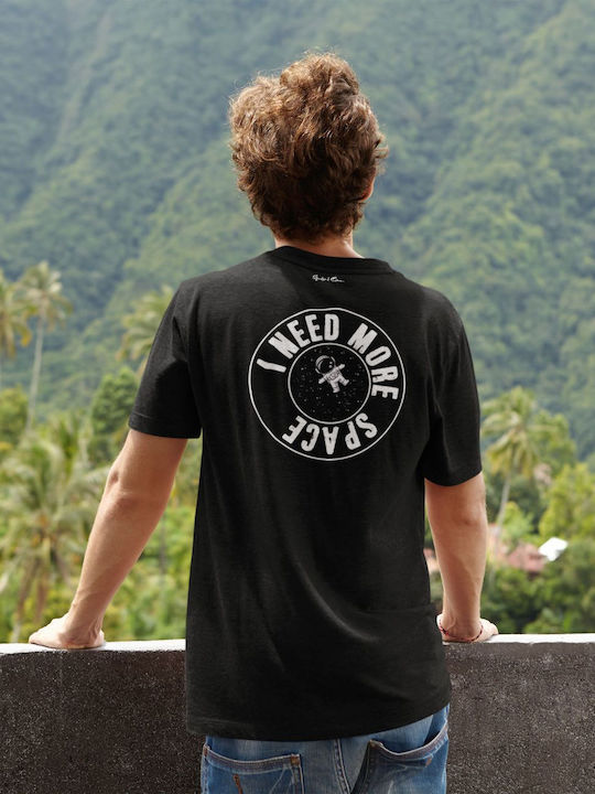 T-shirt Διπλής Όψης I Need More Space Μαύρο