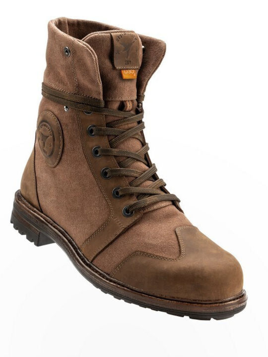 Stylmartin Smith Air Men's Leather Motorcycle Low Boots Brown