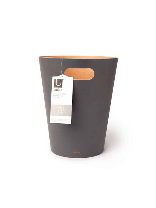 Umbra Woodrow Office Wooden Waste Bin 7.5lt Gray 23x22.9x28cm