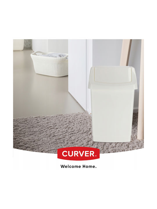 Curver Пластмаса Кошче за офисни отпадъци 15лт Бял 23.5x23.5x28см