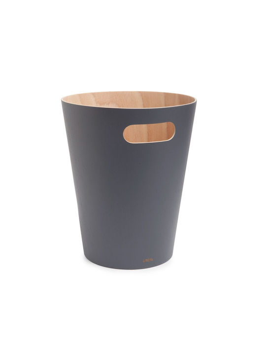 Umbra Woodrow Office Wooden Waste Bin 7.5lt Gray 23x22.9x28cm