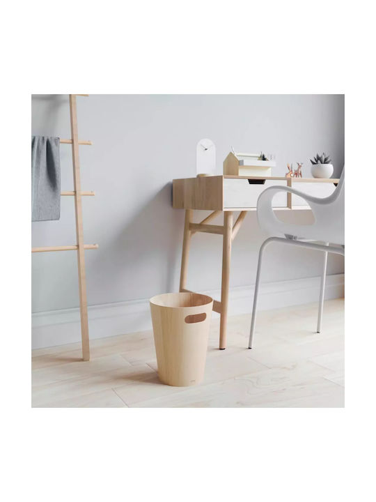 Umbra Woodrow Office Wooden Waste Bin 7.5lt Beige 23x22.9x28cm