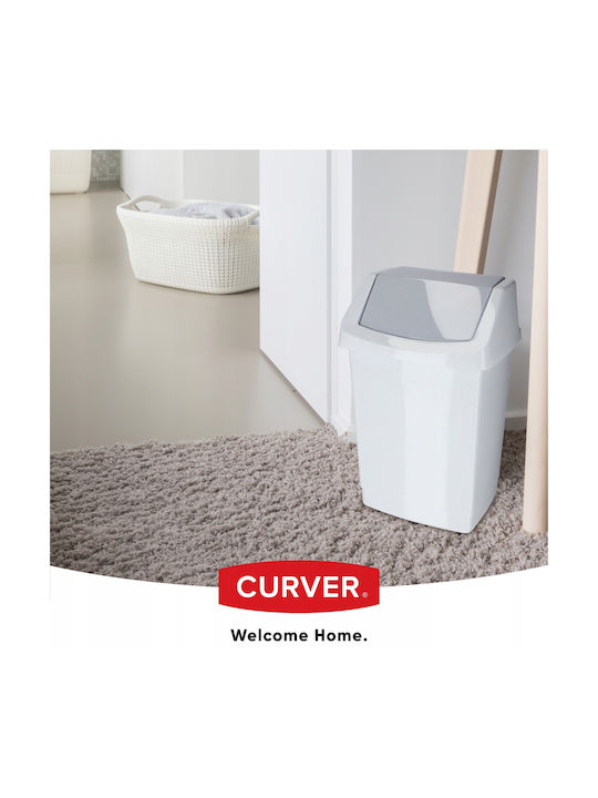 Curver Kunststoff Büroabfallbehälter 9Es Gray 18.9x18.9x38.1cm