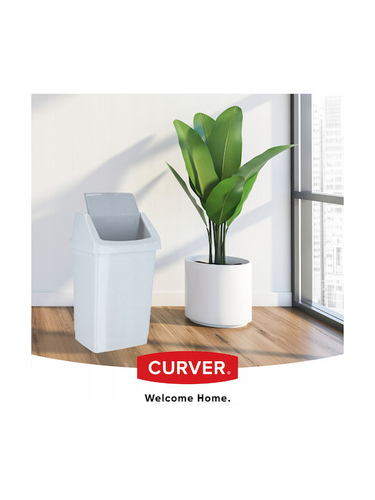 Curver Kunststoff Büroabfallbehälter 9Es Gray 18.9x18.9x38.1cm