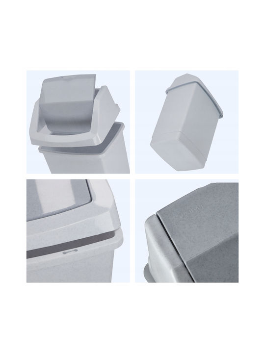 Curver Kunststoff Büroabfallbehälter 9Es Gray 18.9x18.9x38.1cm