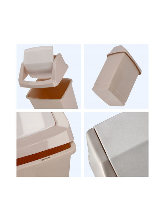 Curver Kunststoff Büroabfallbehälter 50Es Beige 33.5x63.5x38.5cm