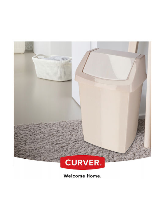 Curver Kunststoff Büroabfallbehälter 50Es Beige 33.5x63.5x38.5cm