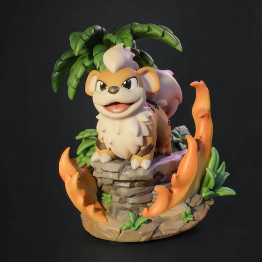 Chibi Growlithe Pokemon Sculpture 3D Druck 3D Gedruckt 7,6 Cm 1:24