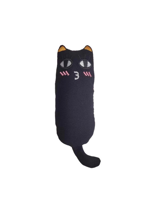Cat-Shaped Toy Catnip Gray Size 16x6cm