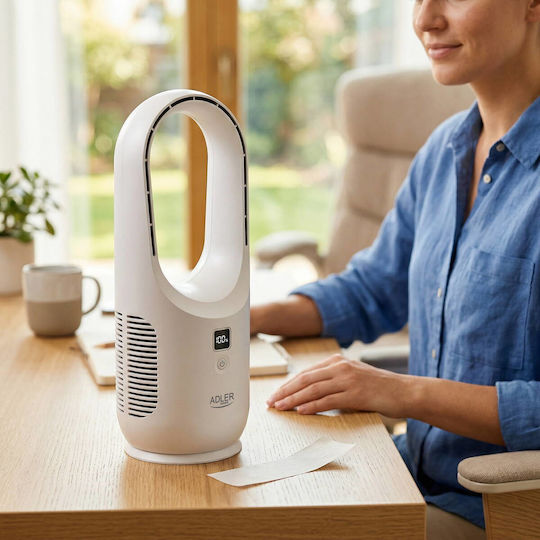 Adler Ad 7343 Kabelloser Tischventilator Mit USB Weiß
