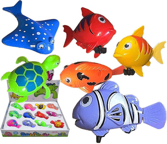 Set of 12 Wind-Up Sea Animal Toys with Eyes 8.5cm Summertiempo 623208