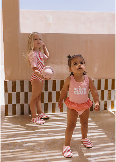 Αντιολισθητικά Μποτάκια Παραλίας Stripes Bloom&blush 24-25 Monnëka 61-97549/3