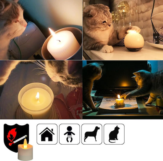 Dekoratives Tischlampen LED RGB Wachs-Politur 12Stück