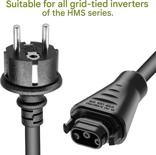 Bc05 Cablu De Alimentare 2 M Hms Solar Micro-invertor Ip68 Conector Bc05 La Ștecher Schuko Rezistent La Intemperii Conexiune Sigură Stabilă Instalare Rapidă Flexibil Instalare În Grădină Exterior