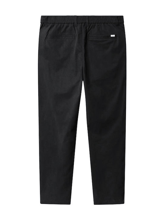 Monza Elastic Trousers in Relaxed Fit Black