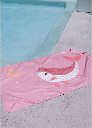 Πετσέτα Θαλάσσης 160x90cm Pink Whale Monnëka