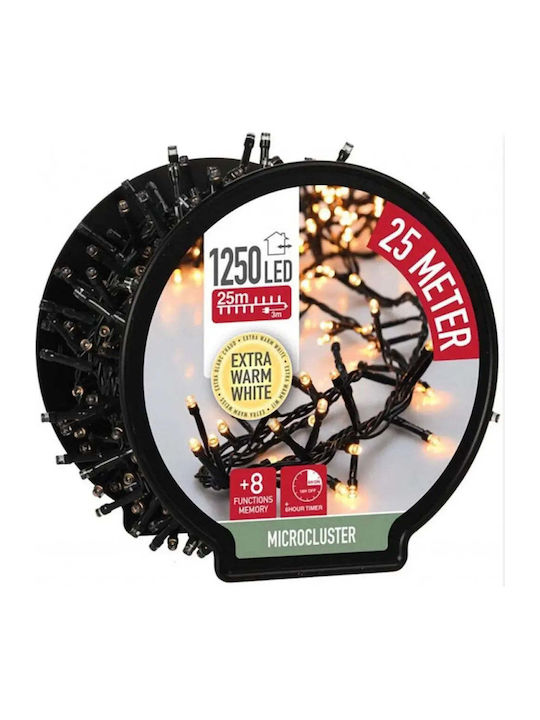 1250 Λαμπάκια LED 25μ. Θερμό Λευκό σε Σειρά 1250 Λαμπάκια LED 25μ. Θερμό Λευκό σε Σειρά