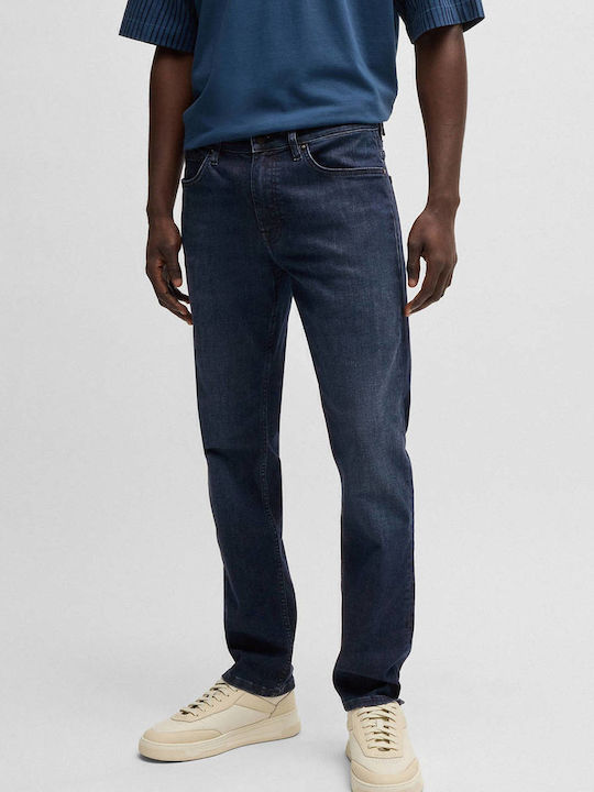 Delaware Men's Jeans Pants Elastic with Slim Fit Dark Blue