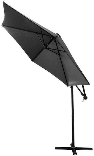 Umbrelă Suspendată Metalică Gri 3x3m
