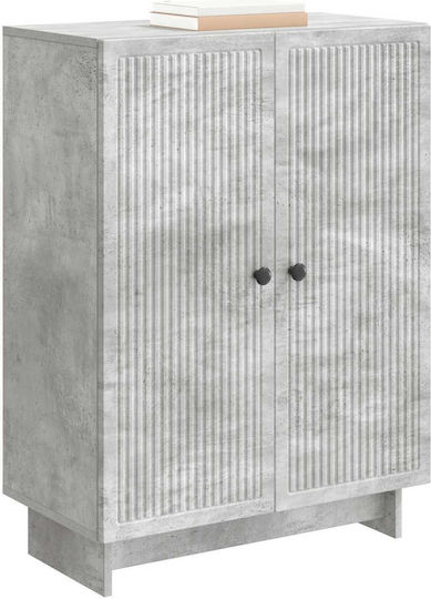 Bufet din Lemn și Metal Gri Beton 66x34.5x90cm