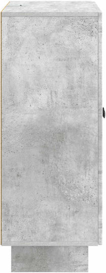 Bufet din Lemn și Metal Gri Beton 66x34.5x90cm