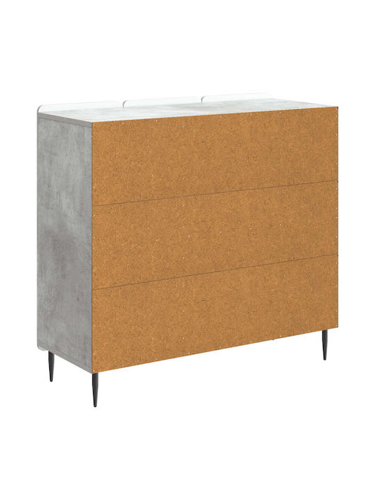 Sideboard from Wood & Metal Concrete Gray 89x34.5x82cm