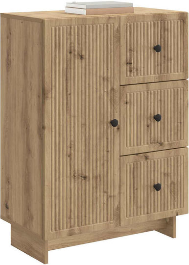 Μπουφές από Ξύλο & Μέταλλο με Συρτάρια Δρυς 66x34.5x90cm