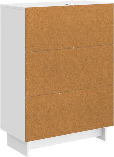 Sideboard aus Holz & Metall Weiß 66x34.5x90cm
