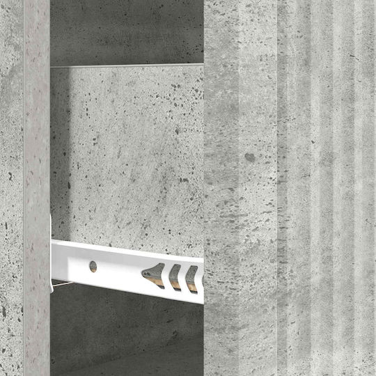 Bufet din Lemn și Metal cu Sertare Gri Beton 66x34.5x90cm