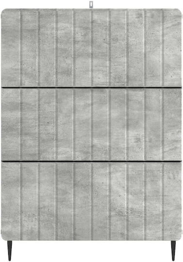Bufet Din Lemn cu Sertare Gri Beton 66x34.5x92cm