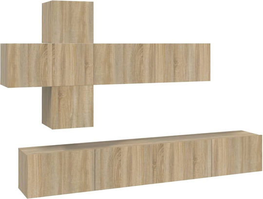 Living Room TV Unit Sonoma Oak 7pcs L100xW30xH30cm