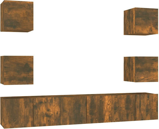 Wohnzimmer TV-Einheit Smoky Oak L180xB30xH90cm