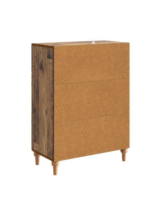 Wooden Sideboard with Drawers Reclaimed Wood 66x34.5x90cm