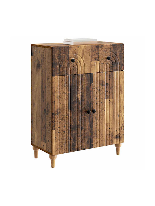 Wooden Sideboard with Drawers Reclaimed Wood 66x34.5x90cm