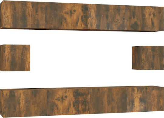 Wohnzimmer TV-Einheit Smoky Oak L200xB30xH30cm